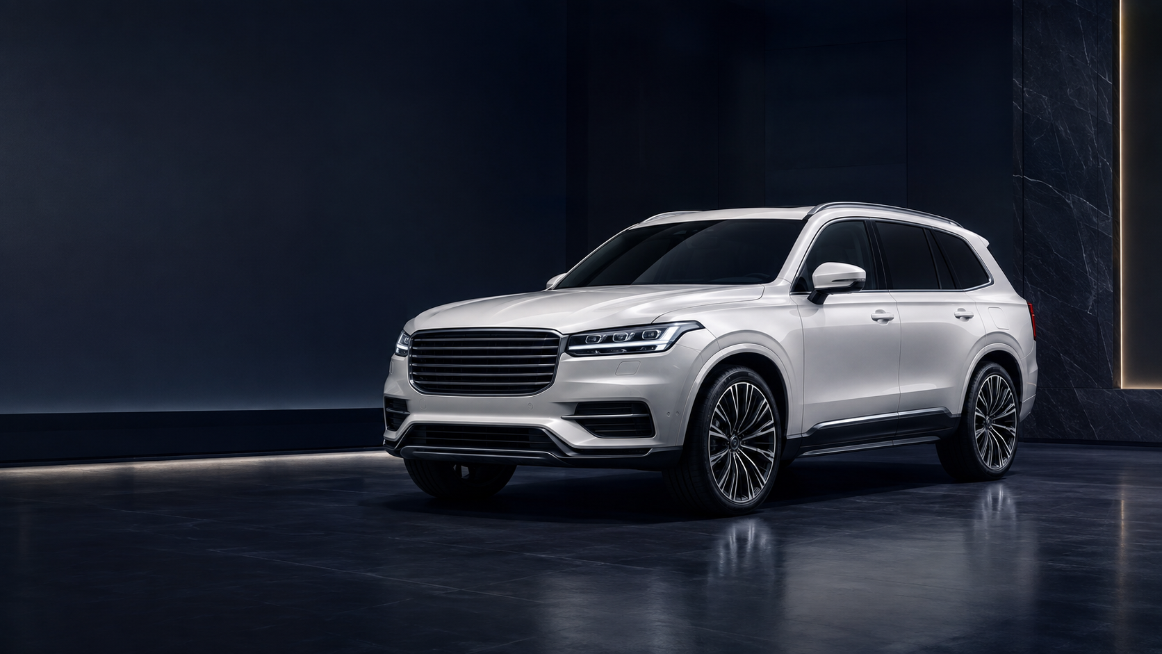 Automóvel premium em showroom